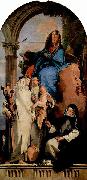 Giovanni Battista Tiepolo Madonna mit Hl. Katharina, Hl. Rosa, die das Kind halt und der hockenden Hl. Agnes oil painting artist